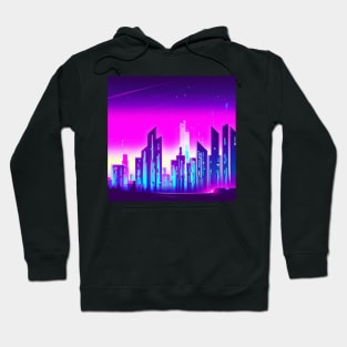 Synthwave city at night Hoodie